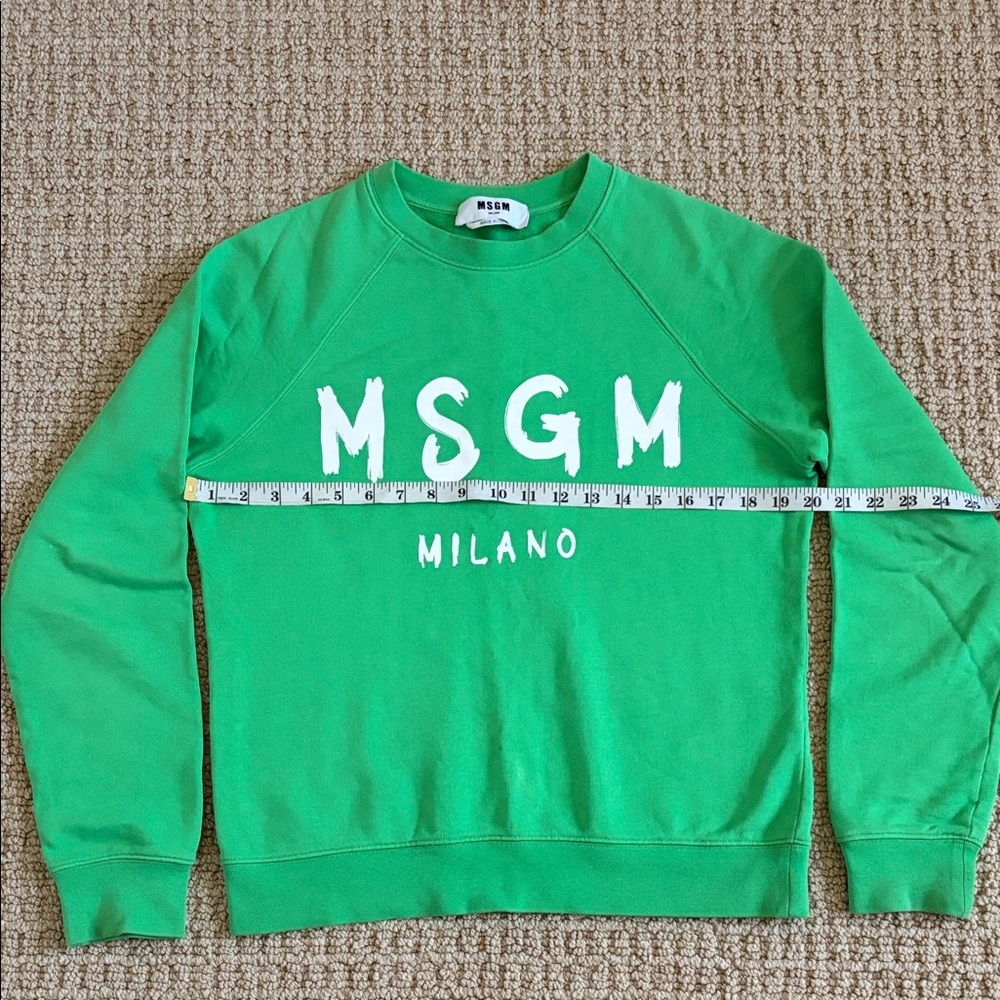 MSGM Vibrant Green Crewneck Sweater